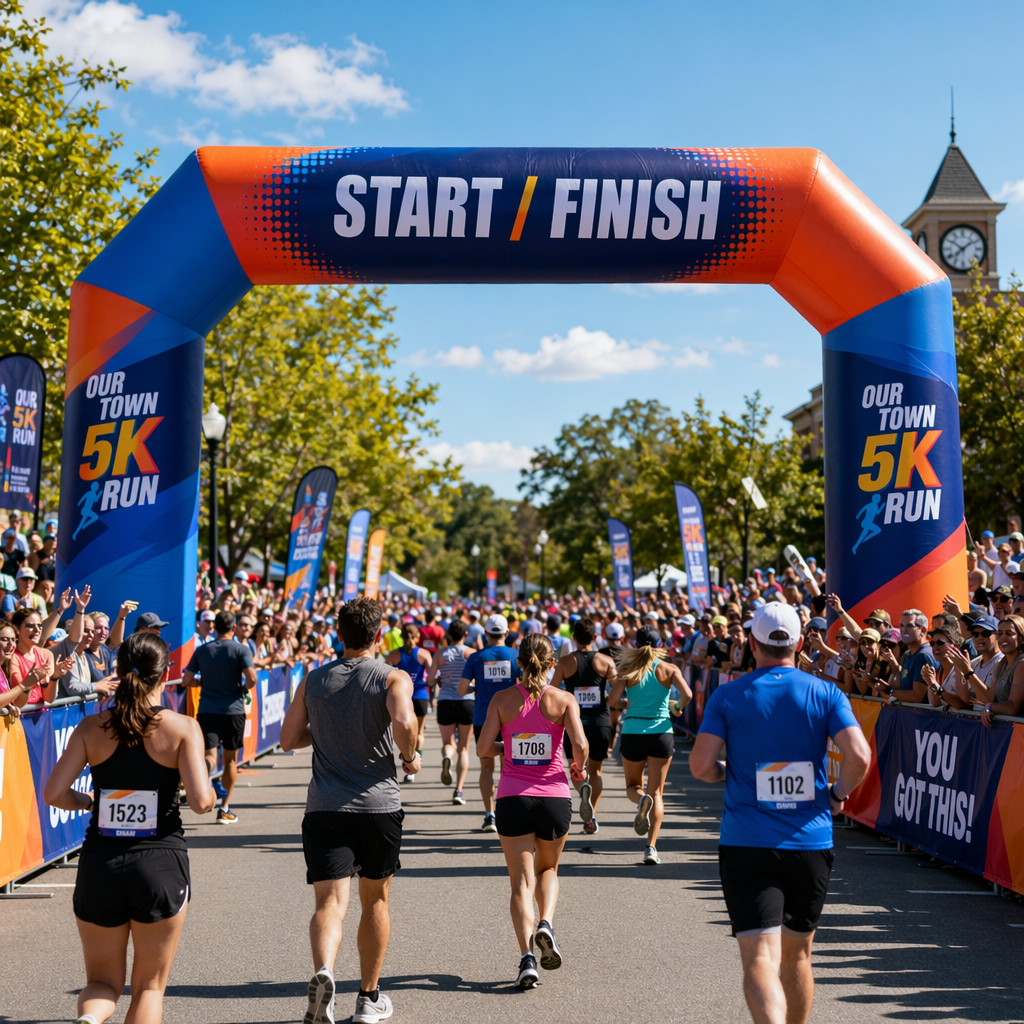 Tips For Setting Up Inflatable Start Finish Lines At Events For Maximum Impact  